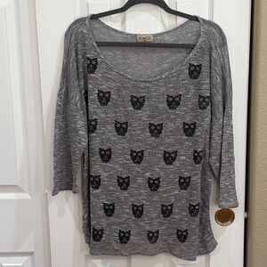 Free Kisses Owl top size 3x
